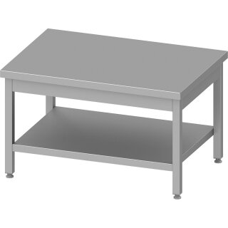 Arbeitstisch ECO niedrig, mit Grundboden 1000x700x600 mm, ohne Aufkantung, Selbstmontage