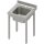 Spültisch ECO ohne Grundboden 600x600x850 mm, mit einem Becken, mit Aufkantung, Selbstmontage