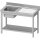 Spültisch ECO mit Grundboden 1200x600x850 mm, mit einem Becken links, mit Aufkantung, Selbstmontage