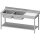Spültisch ECO mit Grundboden 1600x600x850 mm, mit zwei Becken links, mit Aufkantung, Selbstmontage