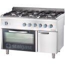Gasherd 6 Brenner mit Gasbackofen Serie 700 ND - G20,...