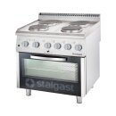 Elektro-Herd mit 4 Kochplatten und Umluft-Backofen GN...