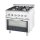 Gasherd 4 Brenner mit Elektrobackofen (GN 2/1) Serie 700 ND - G20, 4-Brenner (2x5+2x7)