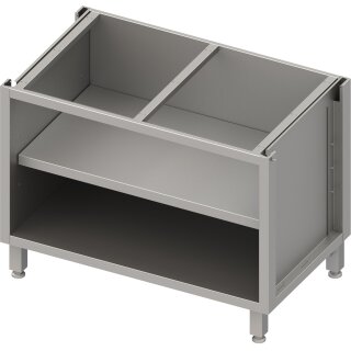 Unterschrank Boxversion 2.0, für Beine/Sockelrahmen, offen, mit Zwischenboden 400x540x660 mm