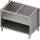 Unterschrank Boxversion 2.0, für Beine/Sockelrahmen, offen, mit Zwischenboden 1500x540x660 mm