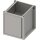 Unterschrank Boxversion 2.0, für Beine/Sockelrahmen, mit Flügeltür 600x640x660 mm