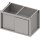 Unterschrank Boxversion 2.0, für Beine/Sockelrahmen, mit Schiebetüren 1200x640x660 mm
