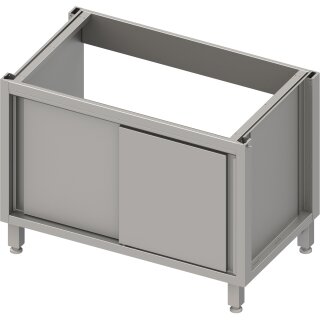 Spülenunterschrank Boxversion 2.0, für Beine/Sockelrahmen, mit Schiebetüren 1900x640x660 mm