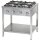Gasherd Serie 900 - 4-Brenner (3,5+2x5+7), 20,5 kW, G20, 900 x 900 x 850 mm (BxTxH)