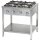 Gasherd Serie 900 - G20, 4-Brenner (2x5+2x7), 900 x 900 x 850 (BxTxH)