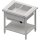Warmausgabe mit einem Bain-Marie-Becken 2x GN1/1, 920x750x880, Edelstahlabdeckung