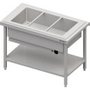 Warmausgabe mit einem Bain-Marie-Becken 3x GN1/1,...