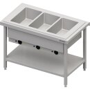 Warmausgabe mit Bain-Marie 3x GN1/1 Einzelbecken,...