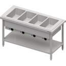Warmausgabe mit Bain-Marie 4x GN1/1 Einzelbecken,...