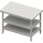 Neutralausgabe mit Grund- und Zwischenboden 1400x750x880 mm, Edelstahlarbeitsplatte