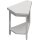 Neutralausgabe 45° Inneneckmodul 644x814x880 mm, Edelstahlarbeitsplatte
