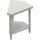 Neutralausgabe 45° Ausseneckmodul 644x814x880 mm, Edelstahlarbeitsplatte