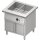 Bain-Marie-Station "Free Flow" mit einem Becken 2x GN1/1 und Flügeltüren, 799x750x880 mm Edelstahlabdeckung