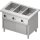 Bain-Marie-Station "Free Flow" 3x GN1/1-Becken, mit Schiebetüren, 1132x750x880 mm Edelstahlabdeckung