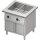 Bain-Marie-Station "Free Flow" mit einem Becken 2x GN1/1, Wärmeschrank und Flügeltüren, 799x750x880 mm Edelstahlabdeckung