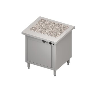 Wärmeschrank "Free Flow" mit einer Wärmeplatte aus Granit 799x750x880 mm Edelstahlabdeckung