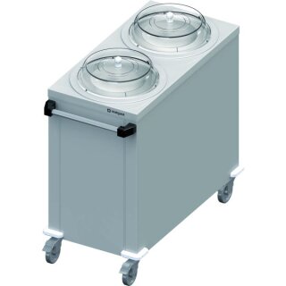 Doppel-Tellerspender, fahrbar 1000x510x880 mm für Speisenausgabesysteme
