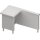 Kassenstation "Free Flow" Arbeitsbereich links 1400x750x880 mm, Edelstahldeckplatte