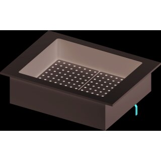 Eiswanne "Drop-In" 2x GN1/1 830x620x210 mm Edelstahlabdeckung