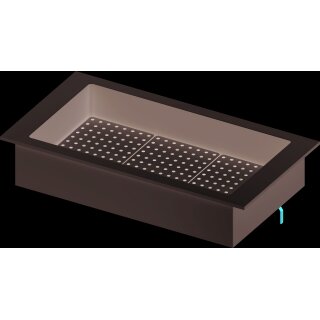Eiswanne "Drop-In" 3x GN1/1 1155x620x210 mm Edelstahlabdeckung