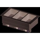 Bain-Marie "Drop-In" 3x GN1/1 Einzelbecken...