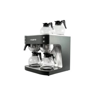 Saro Kaffeemaschine S48T – 2 Brühsysteme, 4 Glaskannen, schnelle Brühzeit, einfache Bedienung