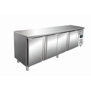 Saro Kühltisch mit 4 Türen - Edelstahl, Umluftkühlung, 2230 x 700 x 890 mm