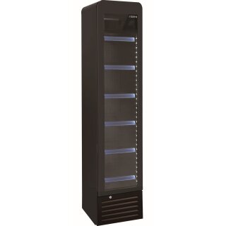 Saro Kühlschrank mit 130 Liter - Schmal, LED-Beleuchtung, schwarz