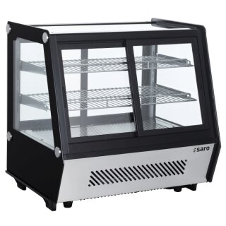 Saro Aufsatzkühlvitrine SELF160  mit Schiebetüren vorne und hinten 880x568x686mm