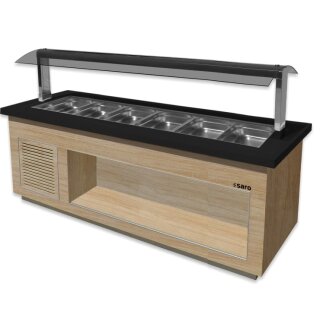 SARO Salatbar für 6x 1/1 GN, PREMIUM LINE SB-K230 OAK