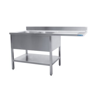 SARO Spülcenter 2 Becken, links - B 2000 x T 700 mm