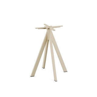 Infinity - Terrassentisch sandfarbenes Gestell + schwarze HPL-Platte Ø70 cm 1 Stück
