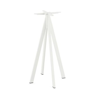 Infinity - Bartisch weißes Gestell + schwarze HPL-Platte Ø70 cm 1 Stück