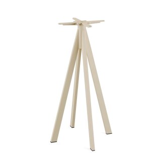Infinity - Bartisch sandfarbenes Gestell + schwarze HPL-Platte Ø70 cm 1 Stück