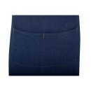 Southside Schürze in kurzer Länge mit X-Rücken Denim Blau mit Tan-Trägern