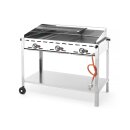 HENDI Grillsystem Green Fire 3 Brenner – 17,4 kW, Profi Line, Gusseisen
