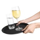 Olympia Kristallon Polypropylen Runder Rutschfester Tablett Schwarz 280mm