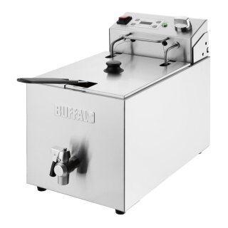 Buffalo Einzelne elektrische Fritteuse mit Timer 8Ltr