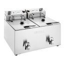 Buffalo Doppelfritteuse mit Timer 2x8Ltr