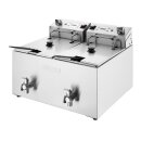Buffalo Doppelfritteuse mit Timer 2x8Ltr