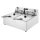 Buffalo Doppel-Elektrofritteuse mit Timer 2x5Ltr