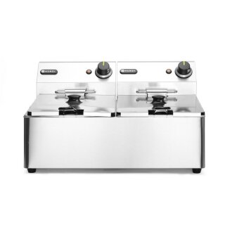 Doppelfritteuse Kitchen Line 2x 6 Liter - Edelstahl, 230 V