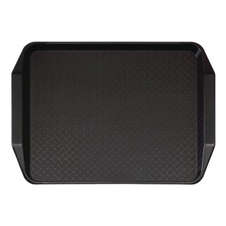 Cambro Polypropylen Fastfood Serviertablett mit Griffen schwarz 43x30cm