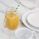 Fiesta Compostable Kompostierbare Papiertrinkhalme grün geringelt