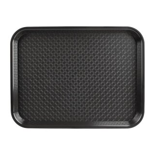 Olympia Kristallon Polypropylen Fast Food Tablett Schwarz Klein 345mm